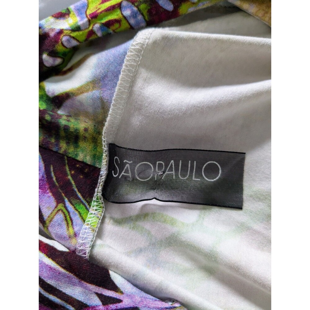 Sao Paulo Dress Women's Sz 12 Bodycon Art Mini Tunic Colorful Y2K Butterfly - Picture 7 of 12